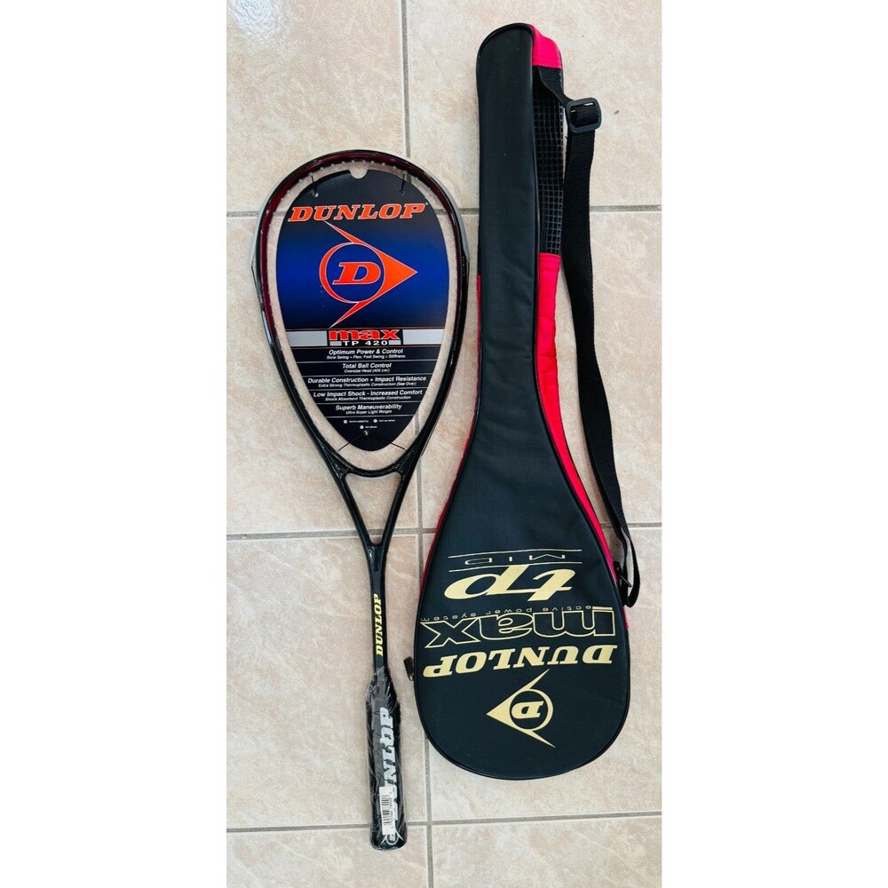 DUNLOP Squash Racket Max TP 420 Mid-size Racquet WITH COVER Brand New Old Stock